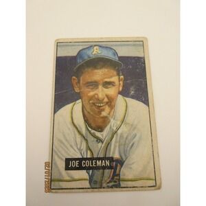 1951 Bowman Baseball #120 Joe Coleman Philadelphia Athletics Vintage Card